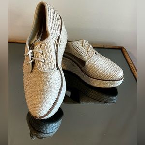 SHELLY’S London Wicker Style Platfrom Heels
